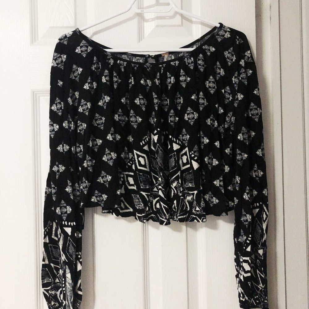 Free People Geometric Crop Top